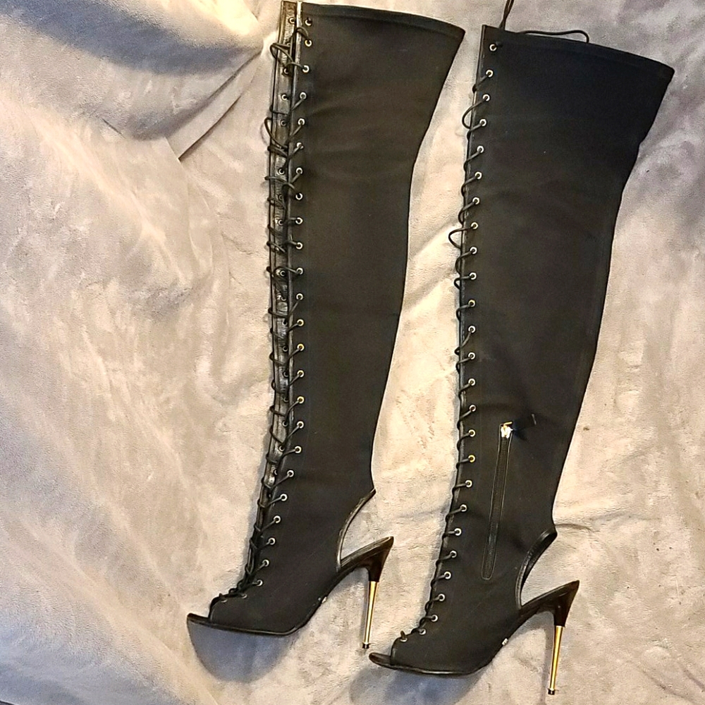 Tom Ford Lace up Over the Knee Boots